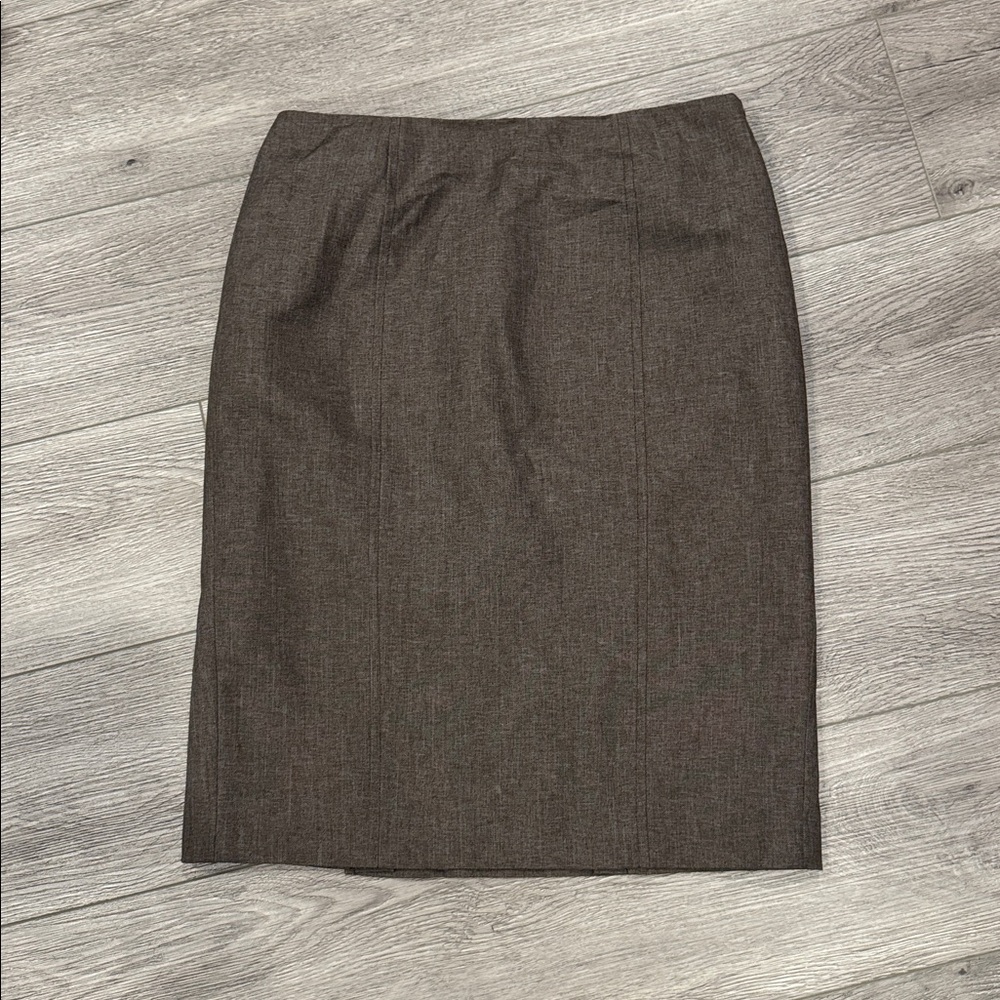 Le Suit Seperates Brown Pencil Skirt Size 6 E22